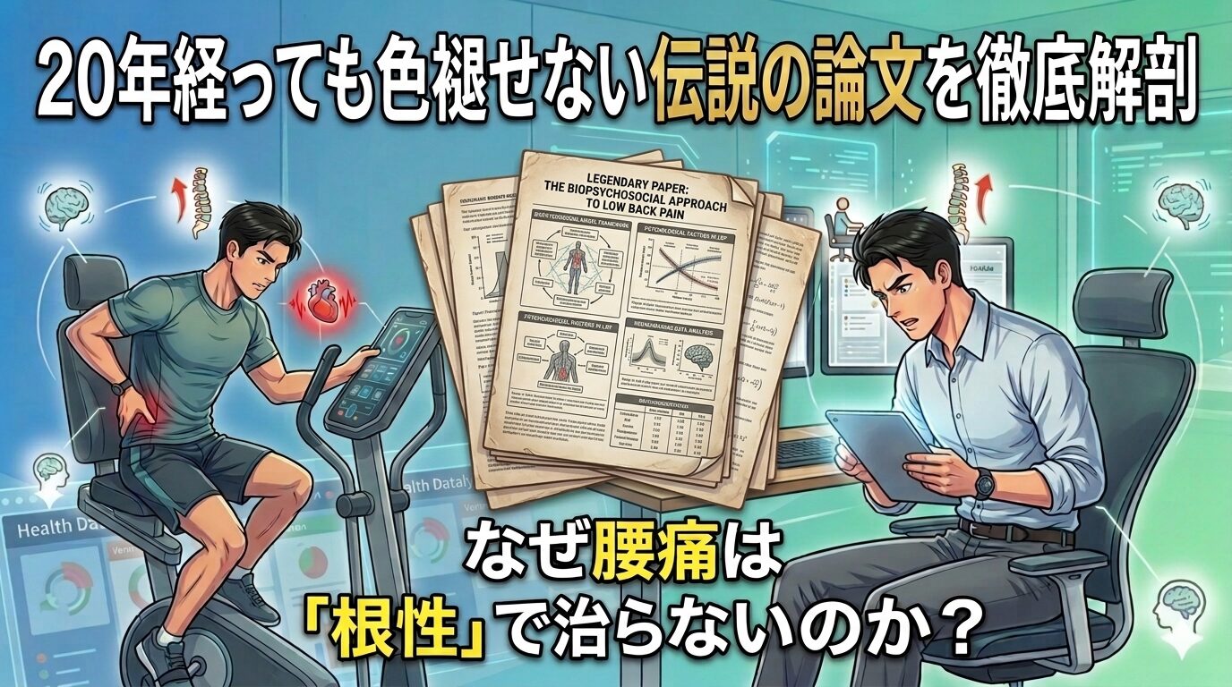 【論文紹介】なぜ腰痛は「根性」で治らないのか？20年経っても色褪せない伝説の論文を徹底解剖