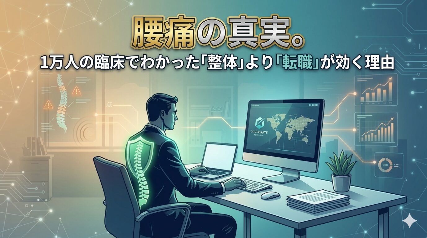 腰痛に悩む方を1万回以上を診て気づいた真実。私が「整体」ではなく「転職」を勧める理由
