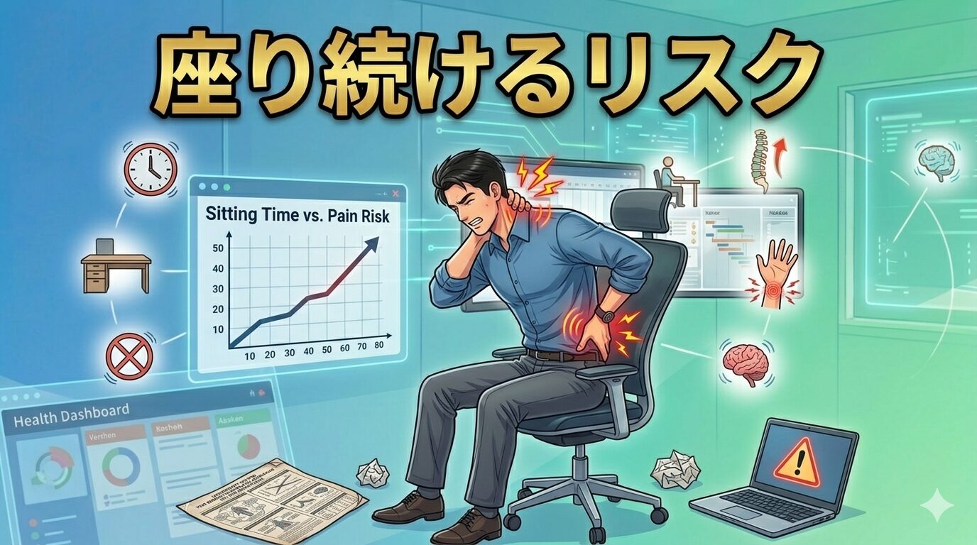 着席は立位の1.8倍の過負荷。物理学が証明する「座り続けるリスク」の正体