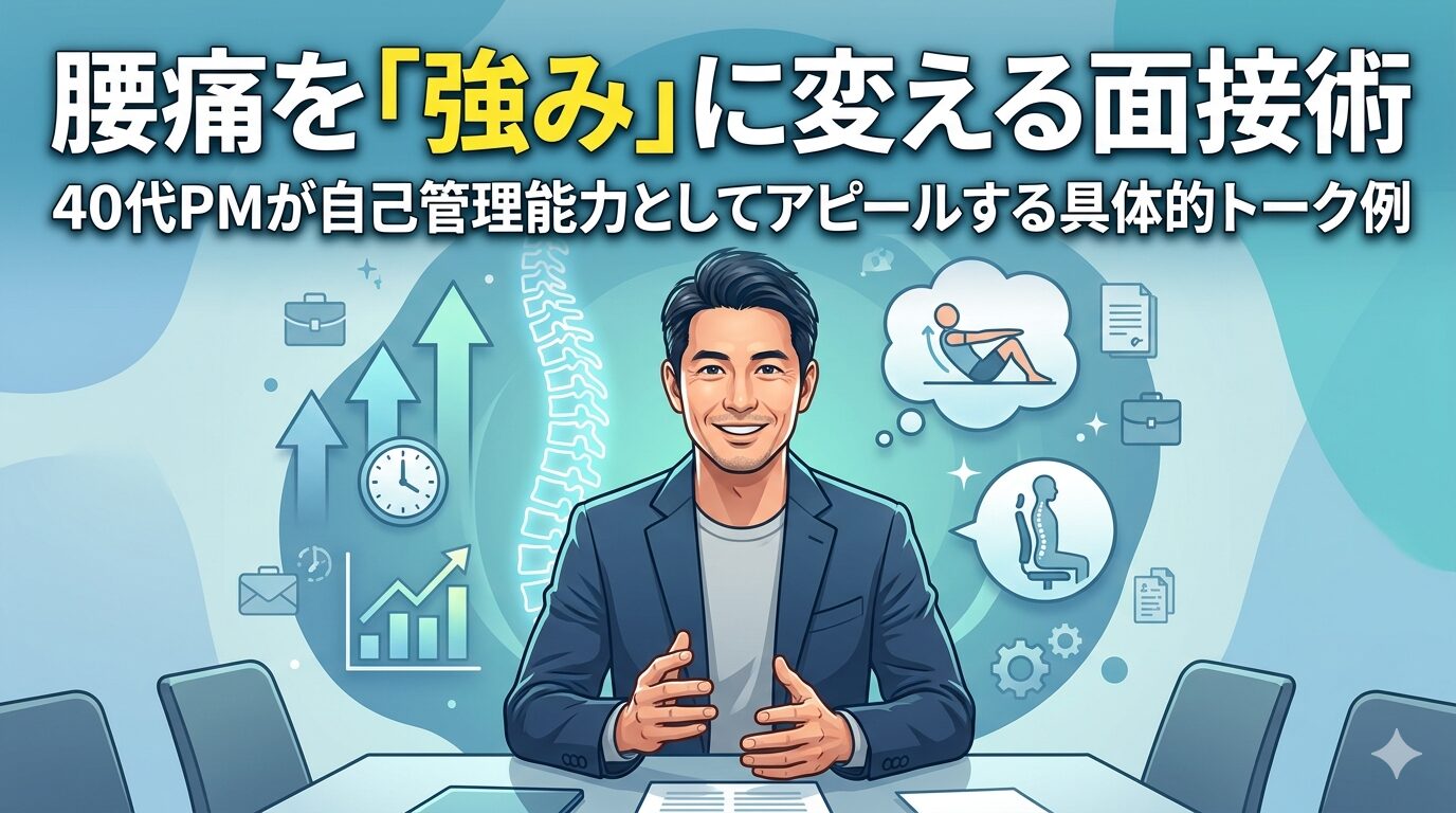 Step5 腰痛を「強み」に変える面接術｜40代PMが自己管理能力としてアピールする具体的トーク例